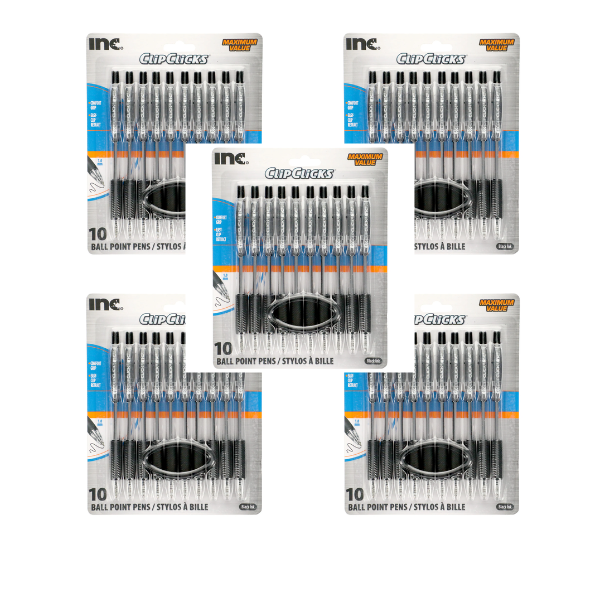 Clip Click Retractable Ball Point Pens