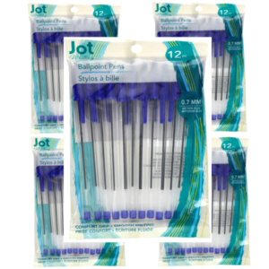 Jot Blue Clear Ballpoint Pen, 12 ct. Pack